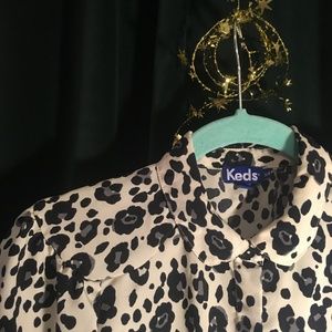 Rockabilly Keds Button Up with Peter Pan Collar